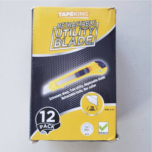 Tape King Retractable Utility Blade 12 Pack- 18mm Blade‎ Box Cutter Real Sharp